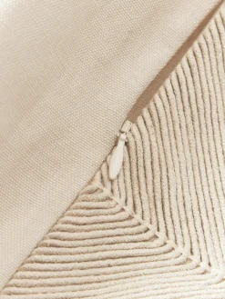 Funda de cojín de algodón texturizado Rino Mantas|Cojines Decorativos