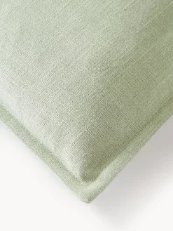 Mantas|Cojines Decorativos>Westwing Collection Funda de cojín de algodón Vicky Verde salvia