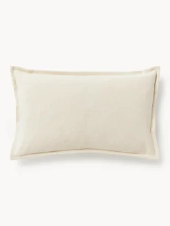 Mantas|Cojines Decorativos>Westwing Collection Funda de cojín de algodón Vicky Blanco crema