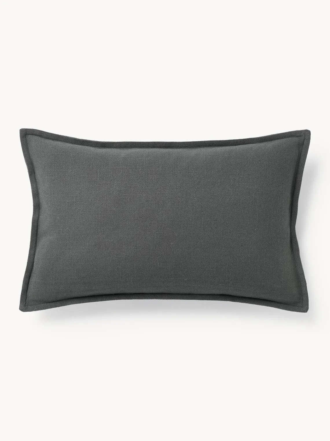 Cojines Decorativos|Cojines Decorativos>Westwing Collection Funda de cojín de algodón Vicky Gris oscuro