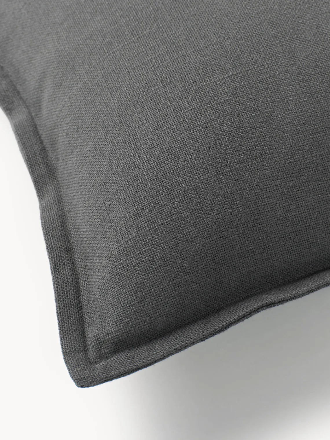 Cojines Decorativos|Cojines Decorativos>Westwing Collection Funda de cojín de algodón Vicky Gris oscuro