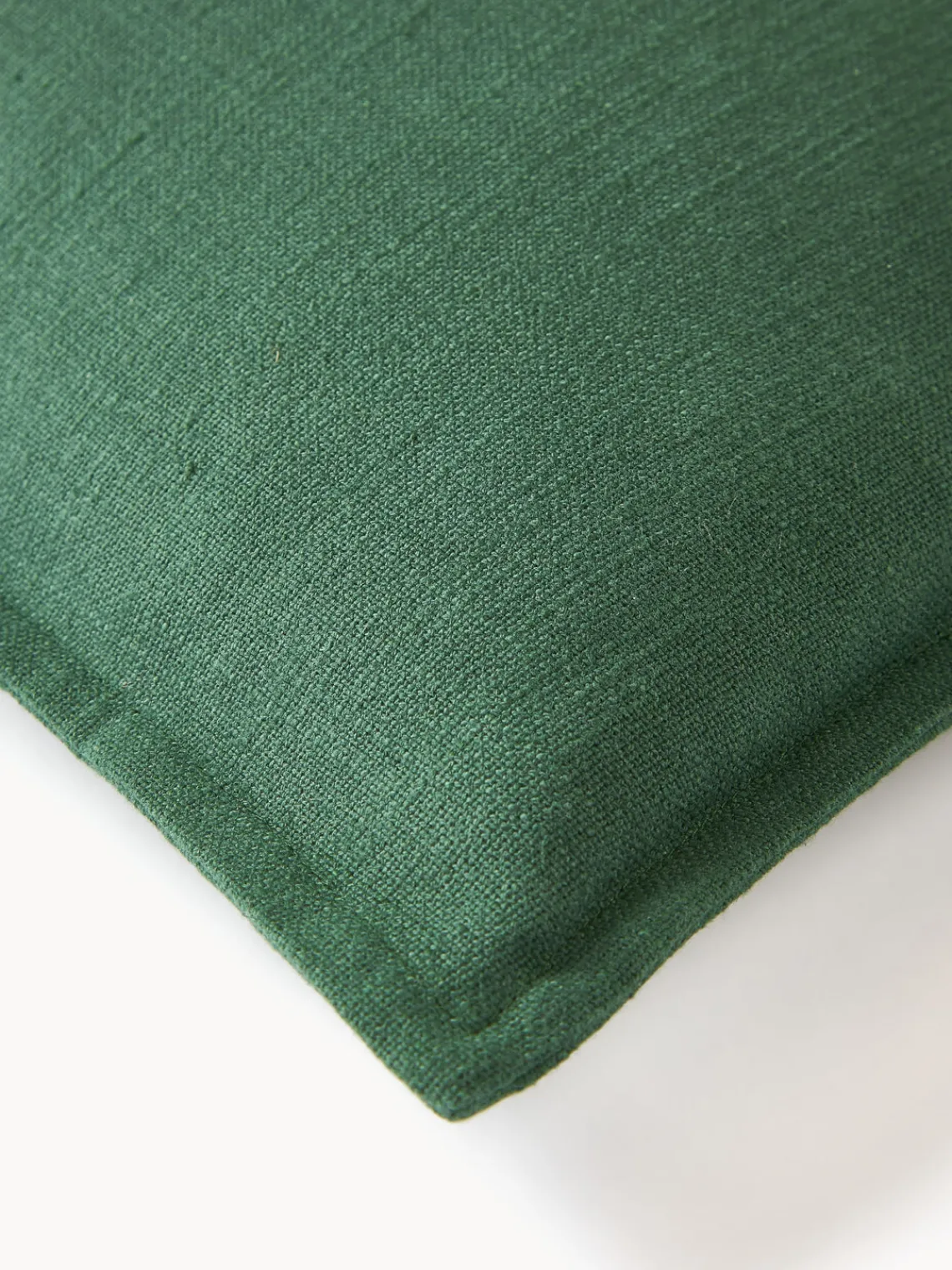 Mantas|Cojines Decorativos>Westwing Collection Funda de cojín de algodón Vicky Verde oscuro