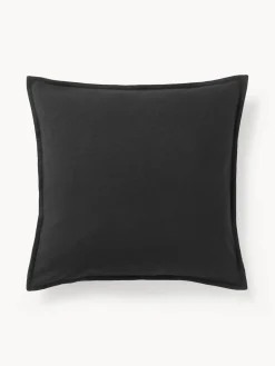 Cojines Decorativos|Cojines Decorativos>Westwing Collection Funda de cojín de algodón Vicky Negro