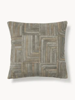 Cojines Decorativos|Mantas>Westwing Collection Funda de cojín de antelina Xavier Greige