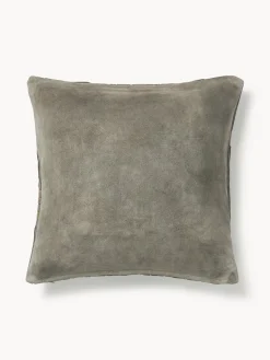 Cojines Decorativos|Mantas></noscript>Westwing Collection Funda de cojín de antelina Xavier Greige