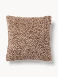 Mantas|Cojines Decorativos>Westwing Collection Funda de cojín de borreguillo Dotty Turrón