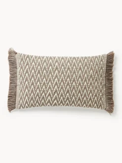 Sale Funda de cojín de exterior con tejido estampado y flecos Suria Cojines De Exterior|Cojines Decorativos