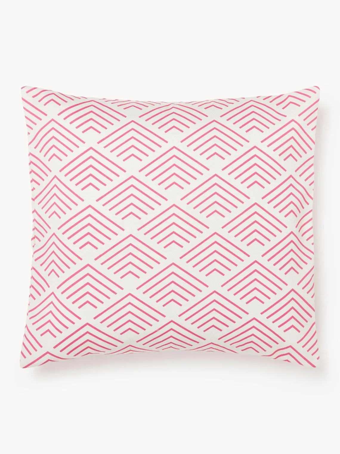 Cojines De Exterior|Cojines Decorativos>Westwing Collection Funda de cojín de exteriro con estampado gráfico Milano Rojo coral, beige claro