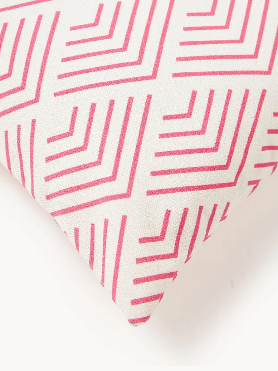 Cojines De Exterior|Cojines Decorativos>Westwing Collection Funda de cojín de exteriro con estampado gráfico Milano Rojo coral, beige claro