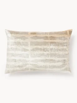 Cojines Decorativos|Mantas>Westwing Collection Funda de cojín de jacquard Dejan Rayas grises claro