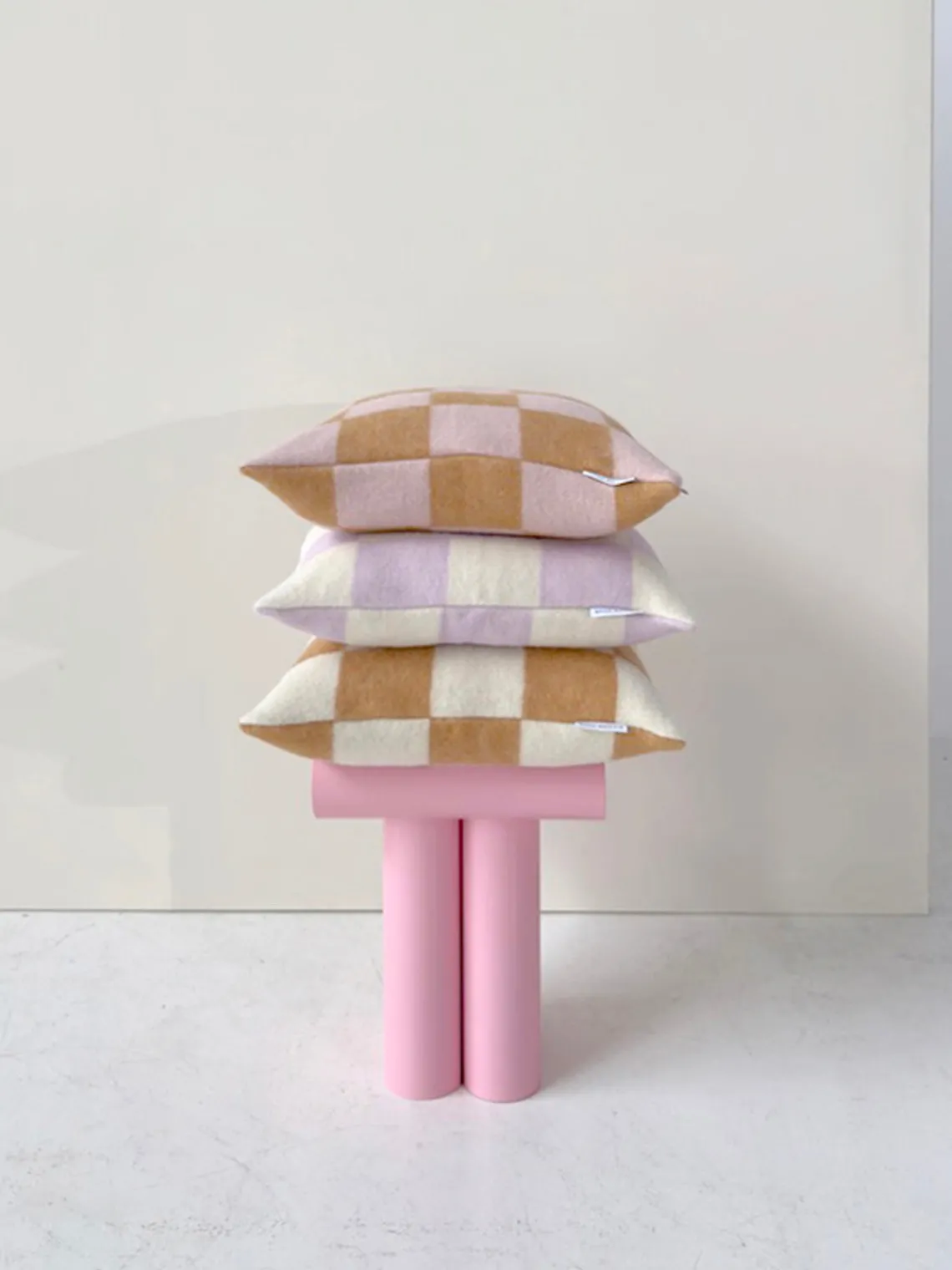 Cojines Decorativos|Mantas>Maison Deux Funda de cojín de lana a cuadros Level Up