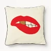 Clearance Funda de cojín de lana Lips Bitten Cojines Decorativos|Mantas