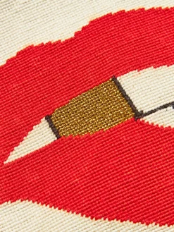 Clearance Funda de cojín de lana Lips Bitten Cojines Decorativos|Mantas