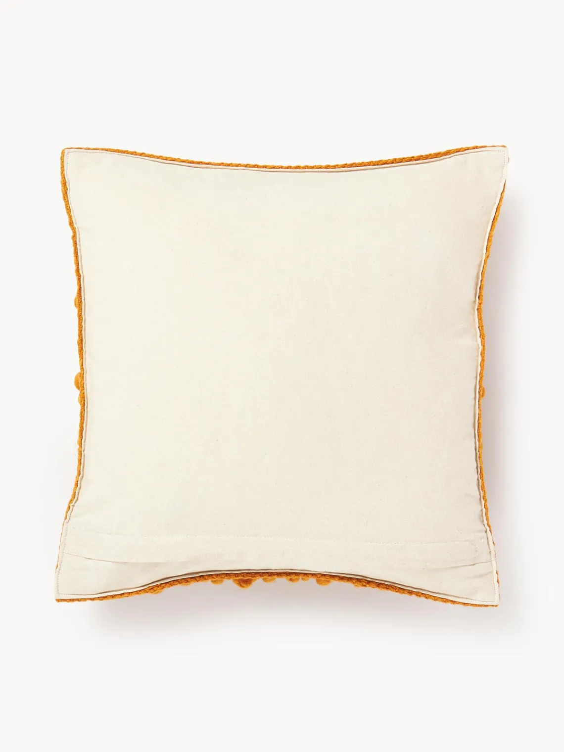 Cojines Decorativos|Mantas>Westwing Collection Funda de cojín de lana Loca Naranja, blanco crema