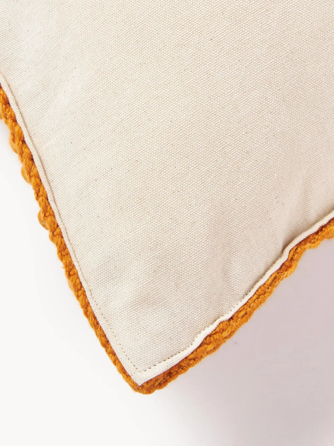 Cojines Decorativos|Mantas>Westwing Collection Funda de cojín de lana Loca Naranja, blanco crema