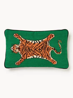 Cojines Decorativos|Mantas>Jonathan Adler Funda de cojín de lana Tiger