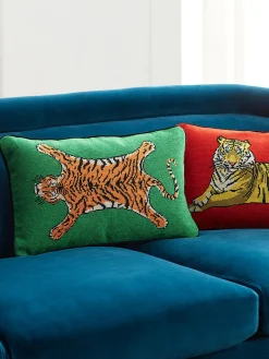 Cojines Decorativos|Mantas>Jonathan Adler Funda de cojín de lana Tiger