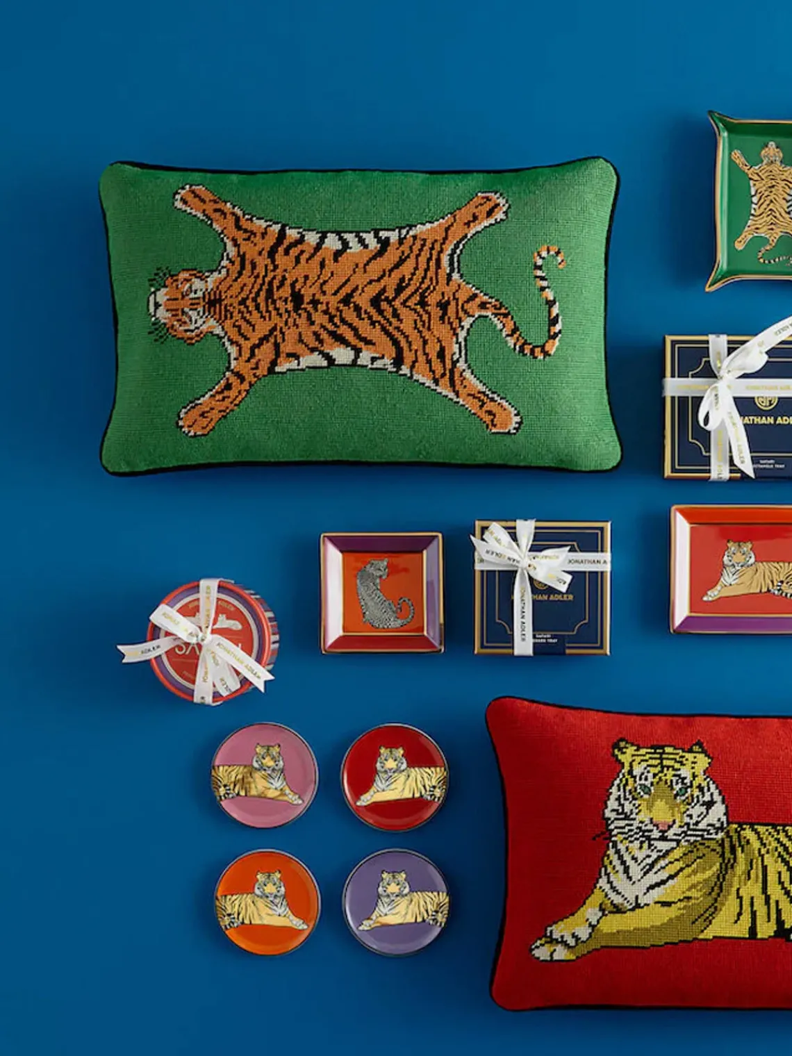 Cojines Decorativos|Mantas>Jonathan Adler Funda de cojín de lana Tiger