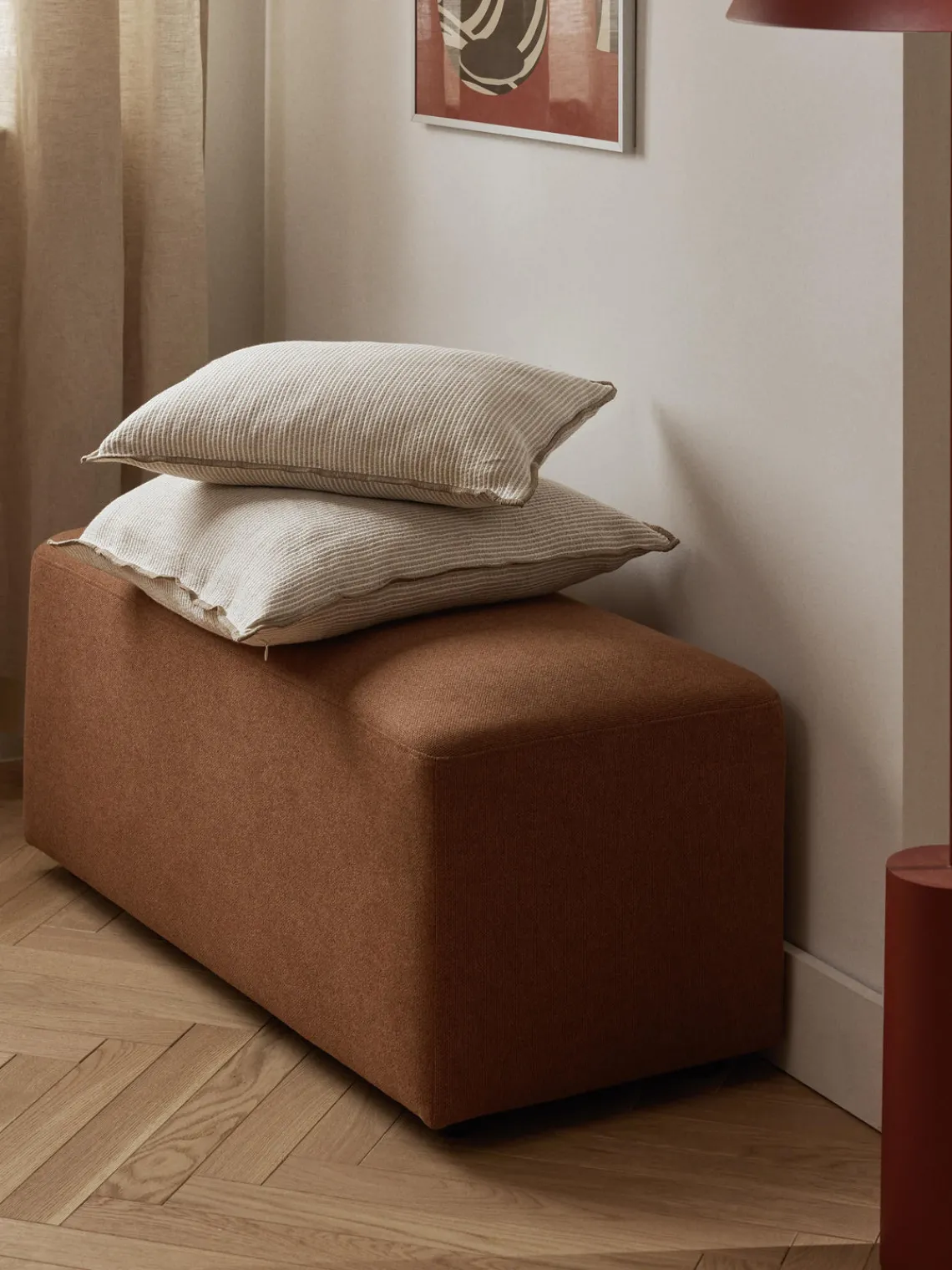 Cojines Decorativos|Mantas>Westwing Collection Funda de cojín de lino Blaine Tonos beige