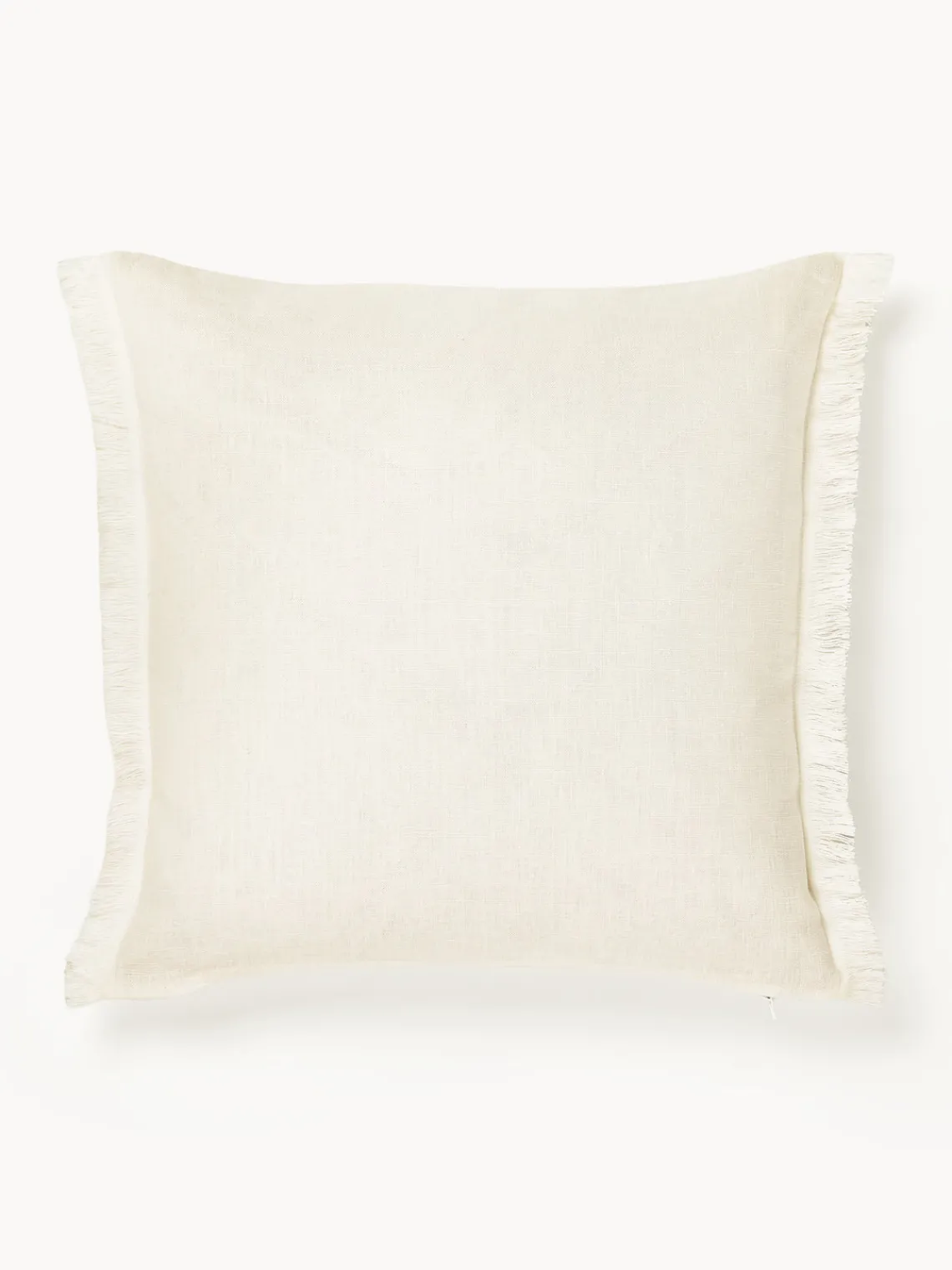 Hot Funda de cojín de lino con flecos Luana Mantas|Cojines Decorativos