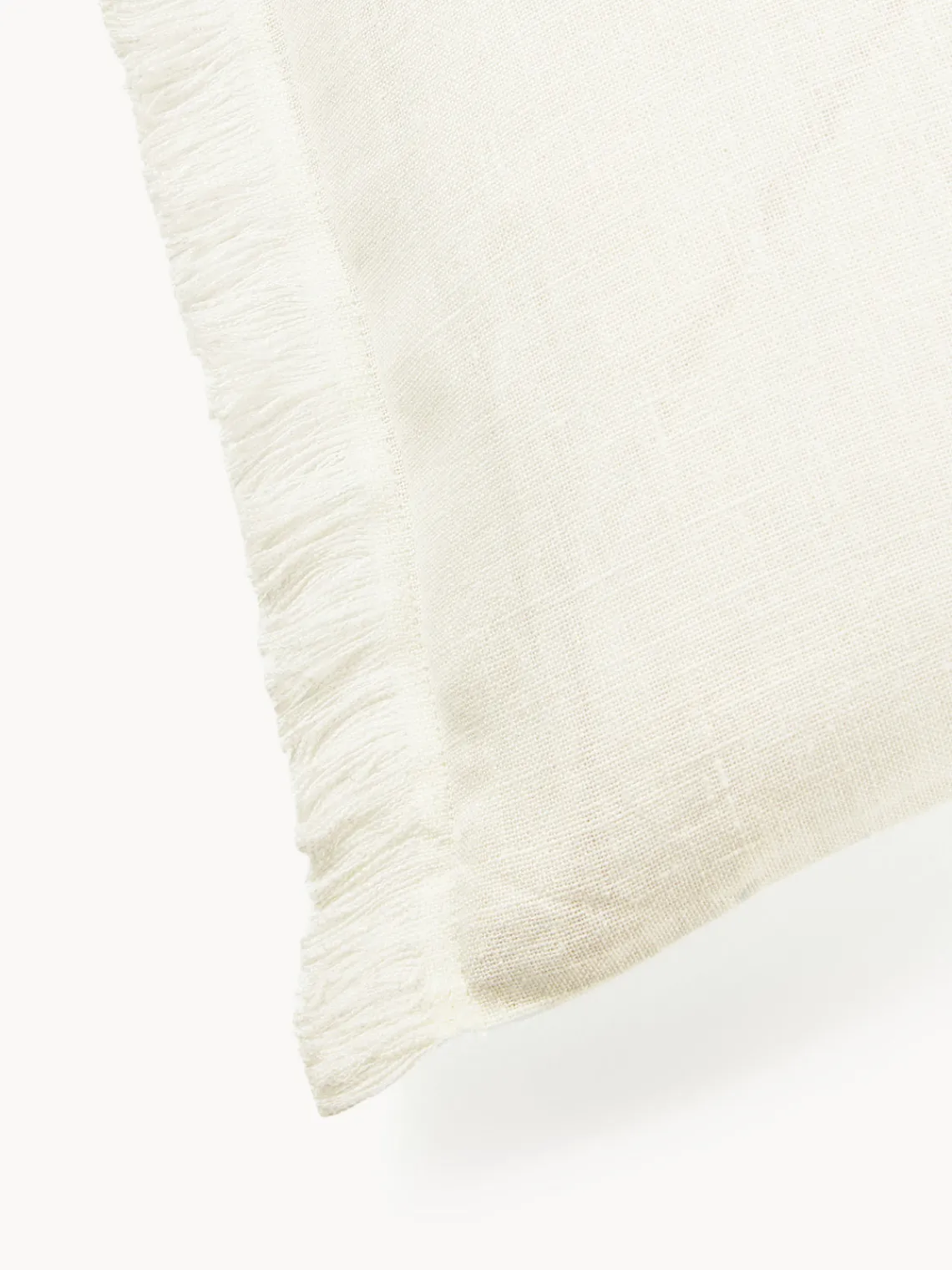 Hot Funda de cojín de lino con flecos Luana Mantas|Cojines Decorativos