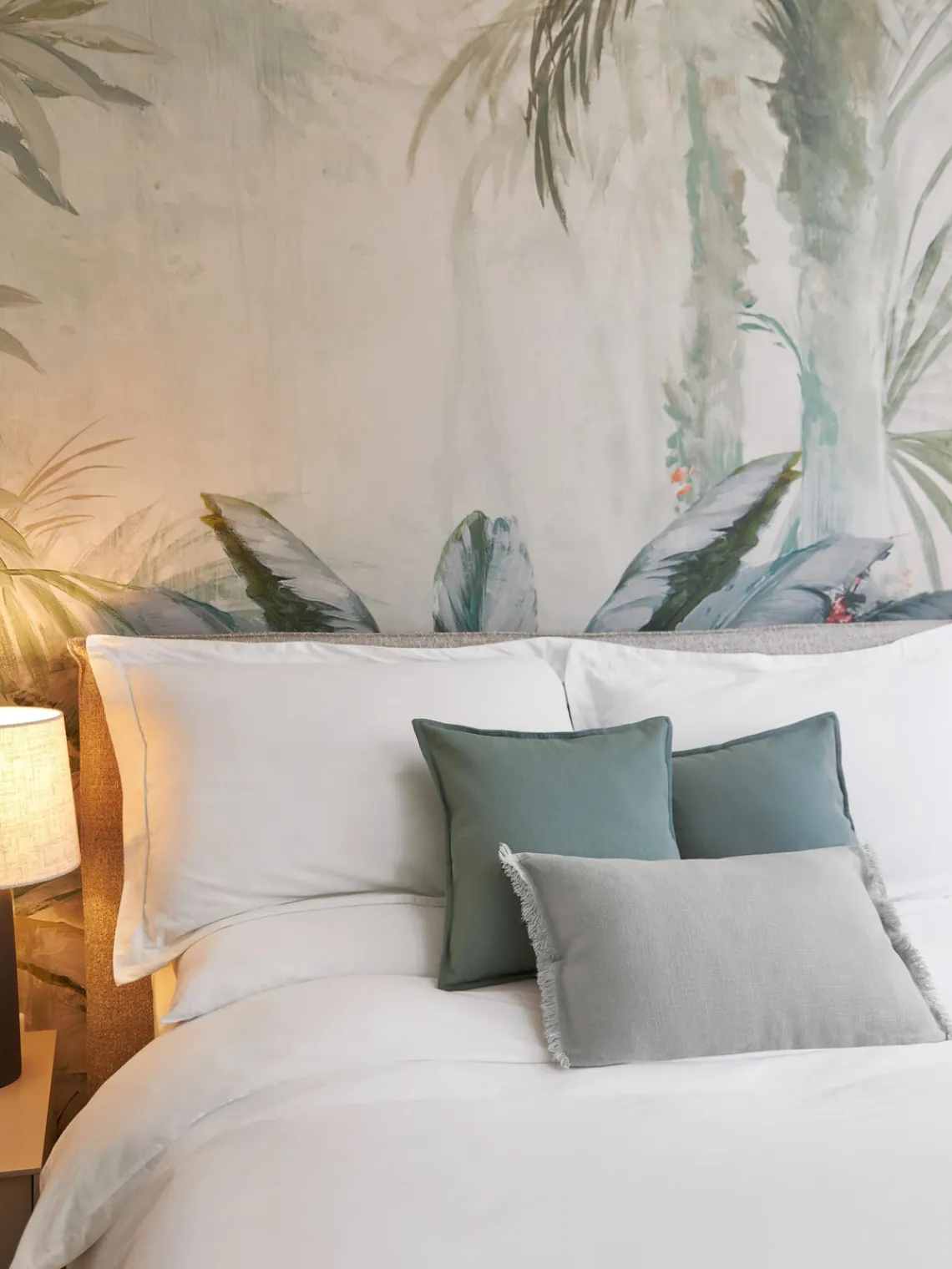 Cojines Decorativos|Cojines Decorativos>Westwing Collection Funda de cojín de lino con flecos Luana Gris claro