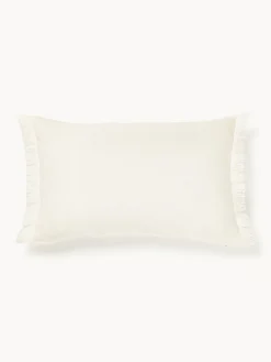 Clearance Funda de cojín de lino con flecos Luana Mantas|Cojines Decorativos
