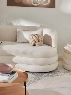 Clearance Funda de cojín de lino con flecos Luana Mantas|Cojines Decorativos