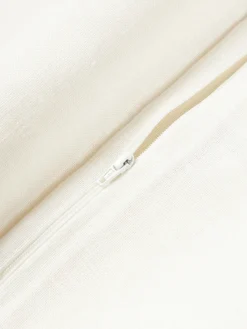 Clearance Funda de cojín de lino con flecos Luana Mantas|Cojines Decorativos