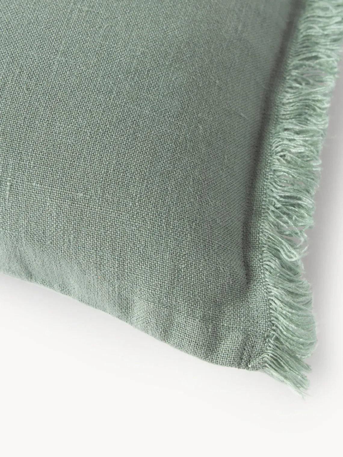 Outlet Funda de cojín de lino con flecos Luana Mantas|Cojines Decorativos