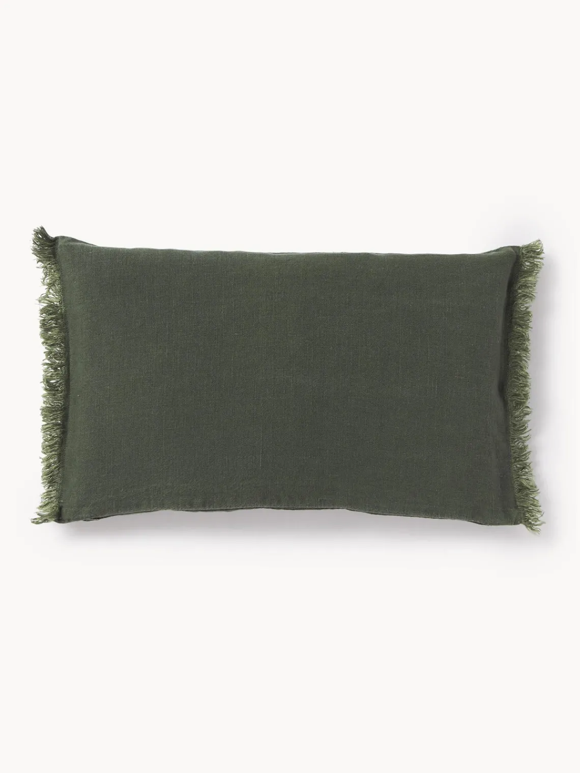 Best Funda de cojín de lino con flecos Luana Mantas|Cojines Decorativos