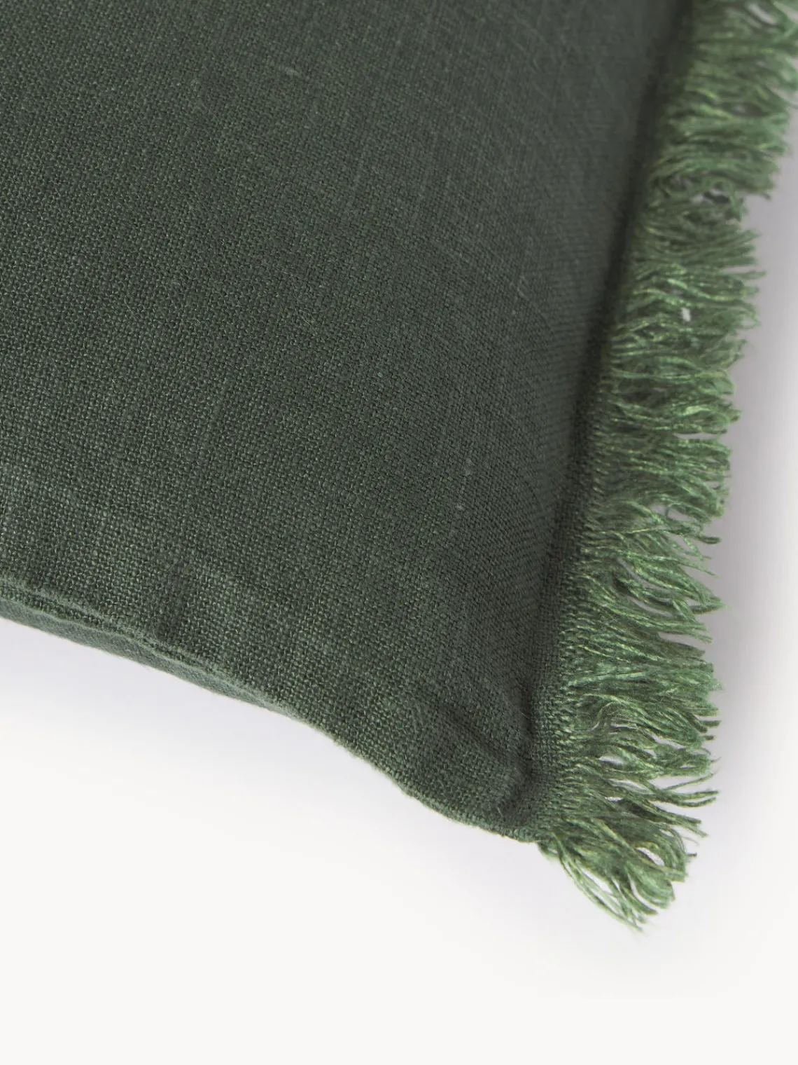 Best Funda de cojín de lino con flecos Luana Mantas|Cojines Decorativos