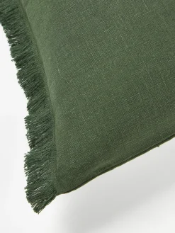 Discount Funda de cojín de lino con flecos Luana Cojines Decorativos|Mantas
