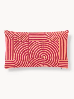 Online Funda de cojín de lino con estampado gráfico Lexi Cojines Decorativos|Mantas