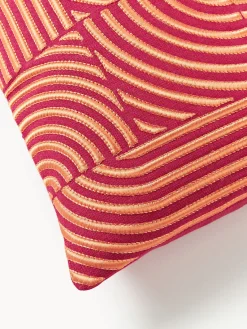 Online Funda de cojín de lino con estampado gráfico Lexi Cojines Decorativos|Mantas