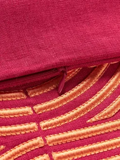 Online Funda de cojín de lino con estampado gráfico Lexi Cojines Decorativos|Mantas