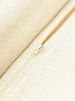 Online Funda de cojín de lino con flecos Luana Cojines Decorativos|Mantas