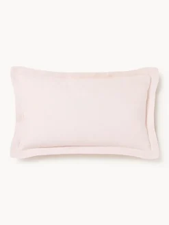 Funda de cojín de lino con dobladillo elevado Taryn Cojines Decorativos|Mantas