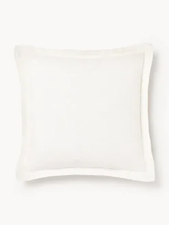 Clearance Funda de cojín de lino con dobladillo elevado Taryn Mantas|Cojines Decorativos