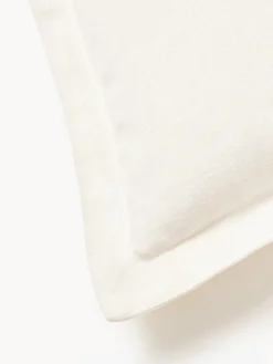 Clearance Funda de cojín de lino con dobladillo elevado Taryn Mantas|Cojines Decorativos