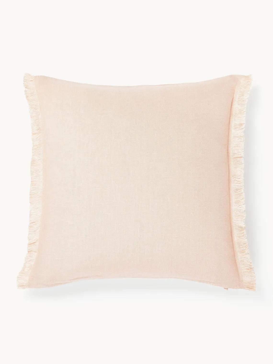 Clearance Funda de cojín de lino con flecos Luana Cojines Decorativos|Mantas