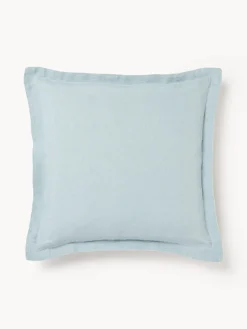 Clearance Funda de cojín de lino con dobladillo elevado Taryn Cojines Decorativos|Mantas