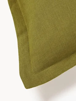 Sale Funda de cojín de lino con dobladillo elevado Taryn Cojines Decorativos|Mantas