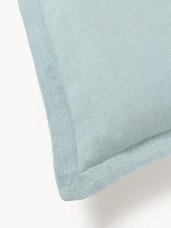 Cojines Decorativos|Mantas></noscript>Westwing Collection Funda de cojín de lino con dobladillo elevado Taryn Azul claro