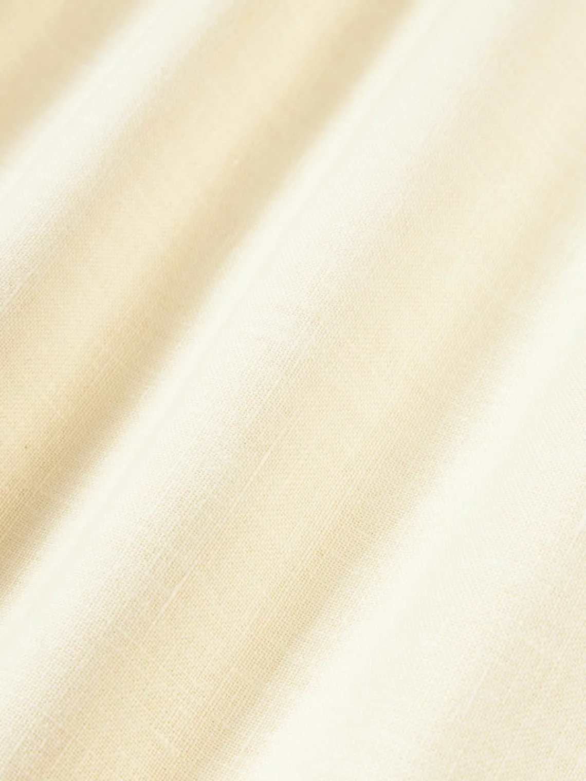 Cojines Decorativos|Cojines Decorativos>Westwing Collection Funda de cojín de lino con flecos Luana Amarillo claro