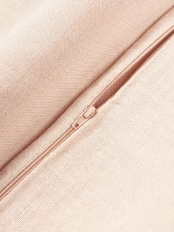 Funda de cojín de lino con flecos Luana Mantas|Cojines Decorativos