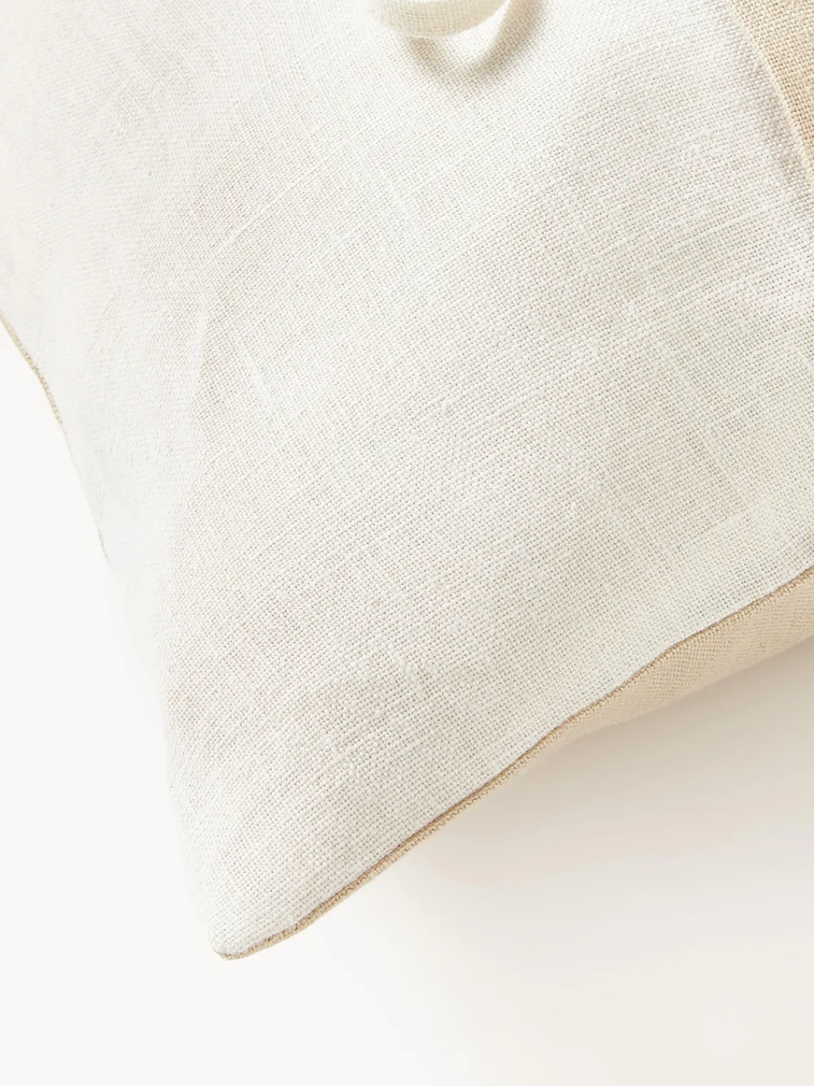 Cojines Decorativos|Mantas>Westwing Collection Funda de cojín de lino Odette Blanco Off White, beige claro