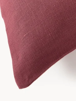 Cojines Decorativos|Mantas></noscript>Westwing Collection Funda de cojín de lino Odette Rojo vino, rosa claro