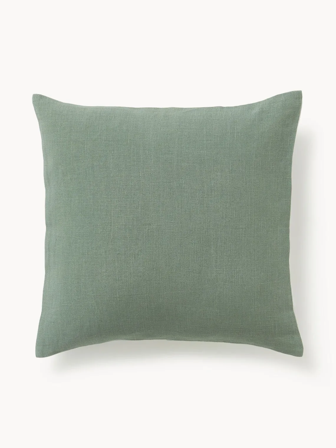 Cojines Decorativos|Mantas>Westwing Collection Funda de cojín de lino Odette Verde salvia, gris claro