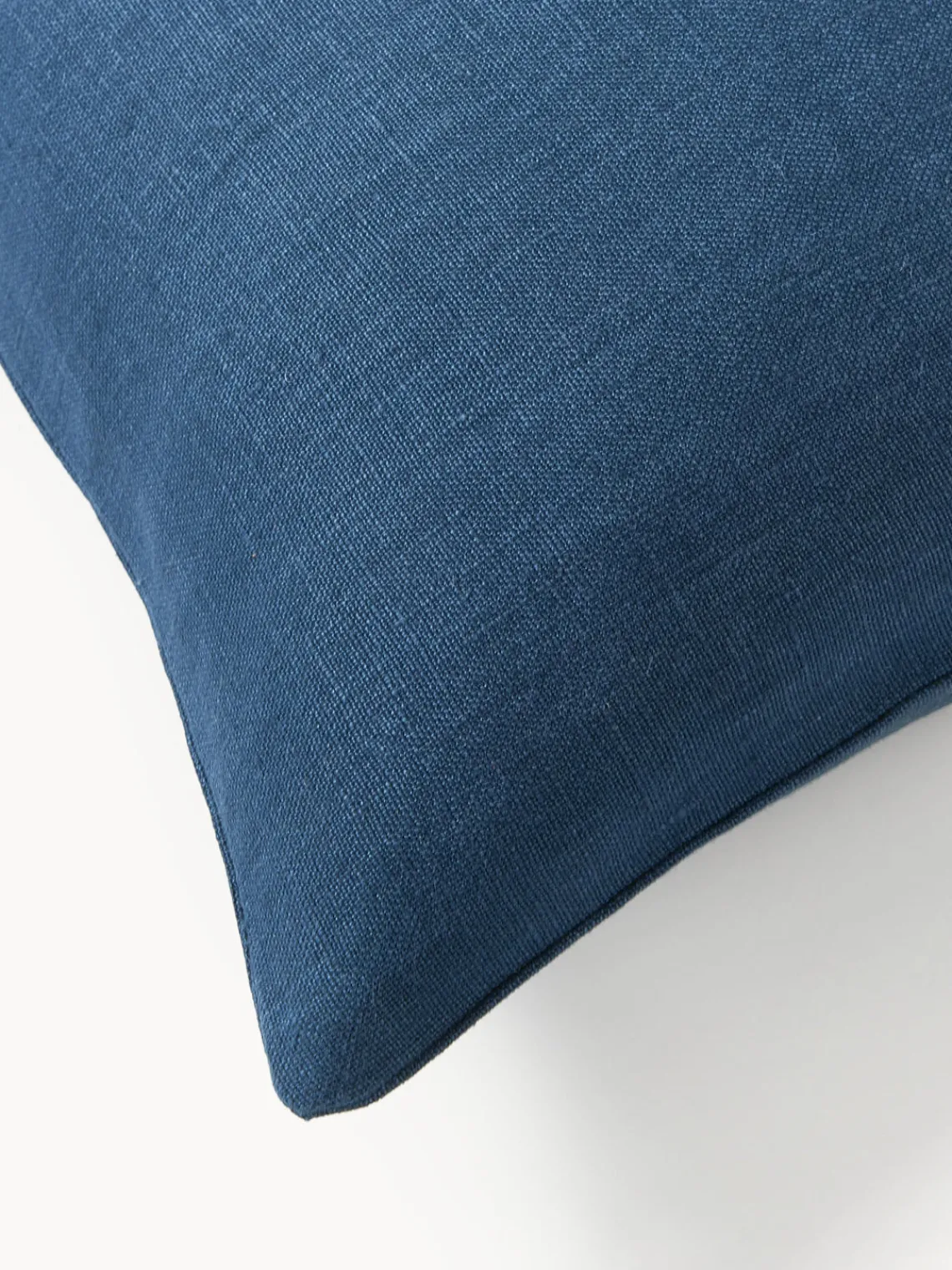 Cojines Decorativos|Mantas>Westwing Collection Funda de cojín de lino Odette Azul oscuro, azul claro